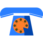 Blue phone vector icon