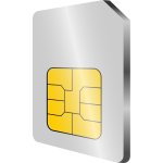 Mobile phone SIM card vector image