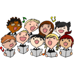 Children's choir vector image