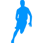 Basketball player outline silhouette