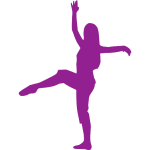 Violet ballerina silhouette