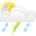 Vector graphics of weather forecast color symbol for ice rain