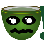 Vector clip art of green warning cup