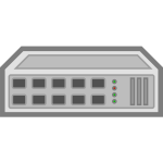 Network switch hub vector image