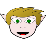 Boy head cartoon art