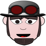 Cartoon character with hat