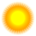 Glowing sun vector clip art