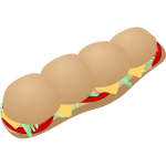 Vector clip art of Subway sandwich