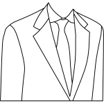 White suit jacket vector drawing