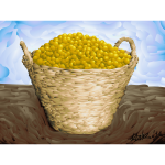 Gage plum basket vector image