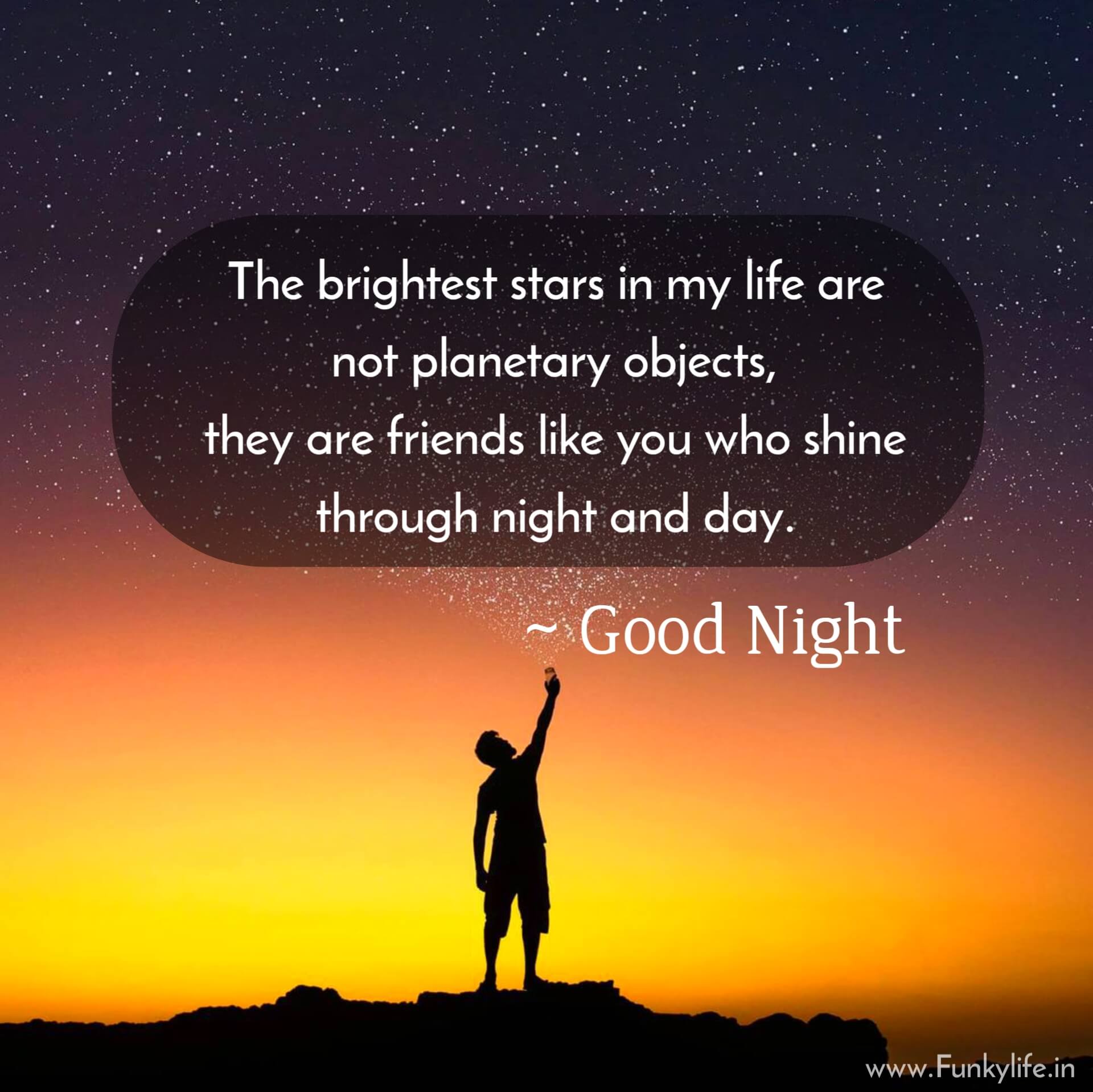 Friends Good Night Quotes with Images