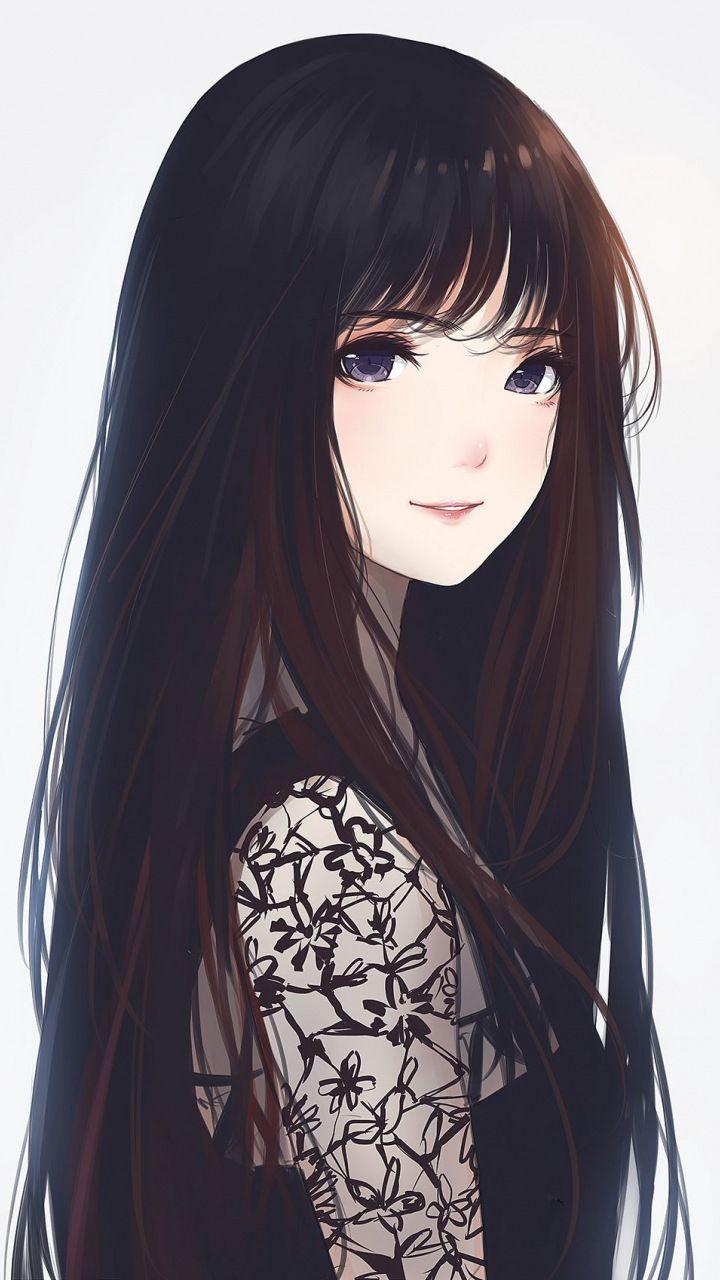 Black Hair Anime Girl Wallpapers  Wallpaper Cave