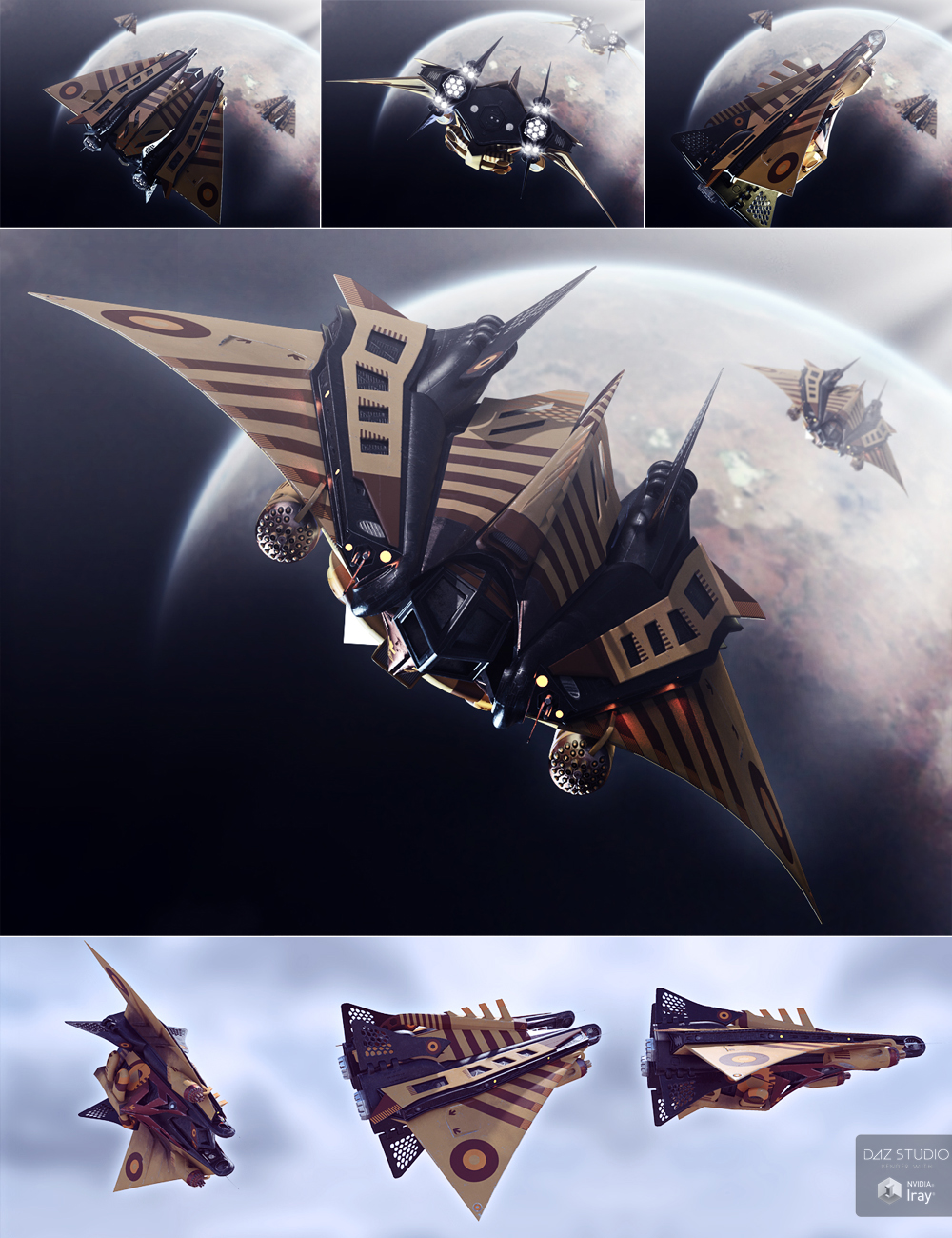 Sci Fi Space Ship by: David BrinnenForbiddenWhispers, 3D Models by Daz 3D