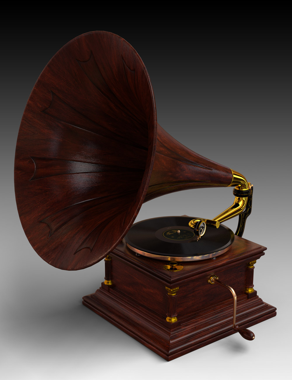 Antique Phonograph by: Age of Armour, 3D Models by Daz 3D