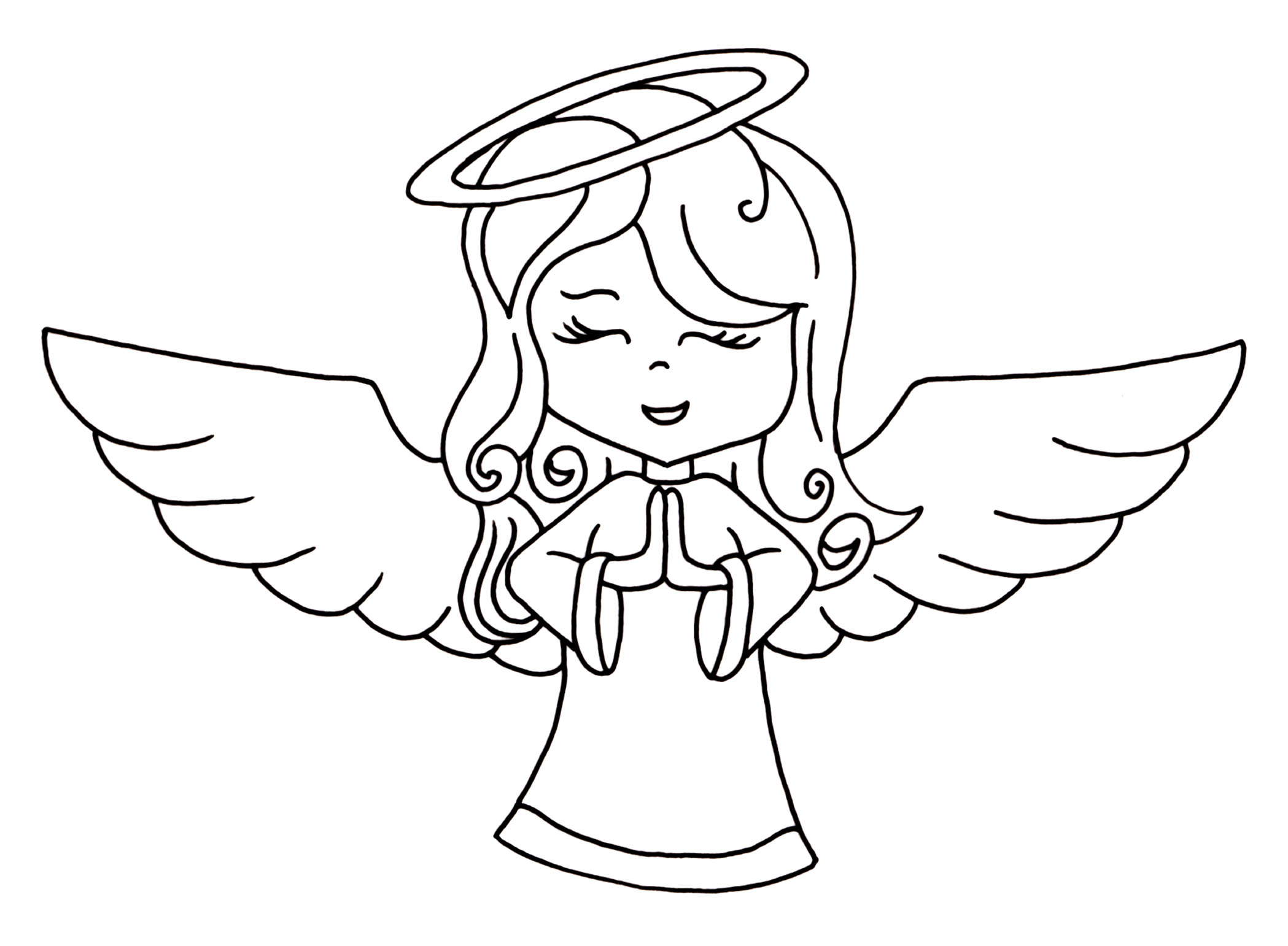 Angels Line Drawing at GetDrawings | Free download