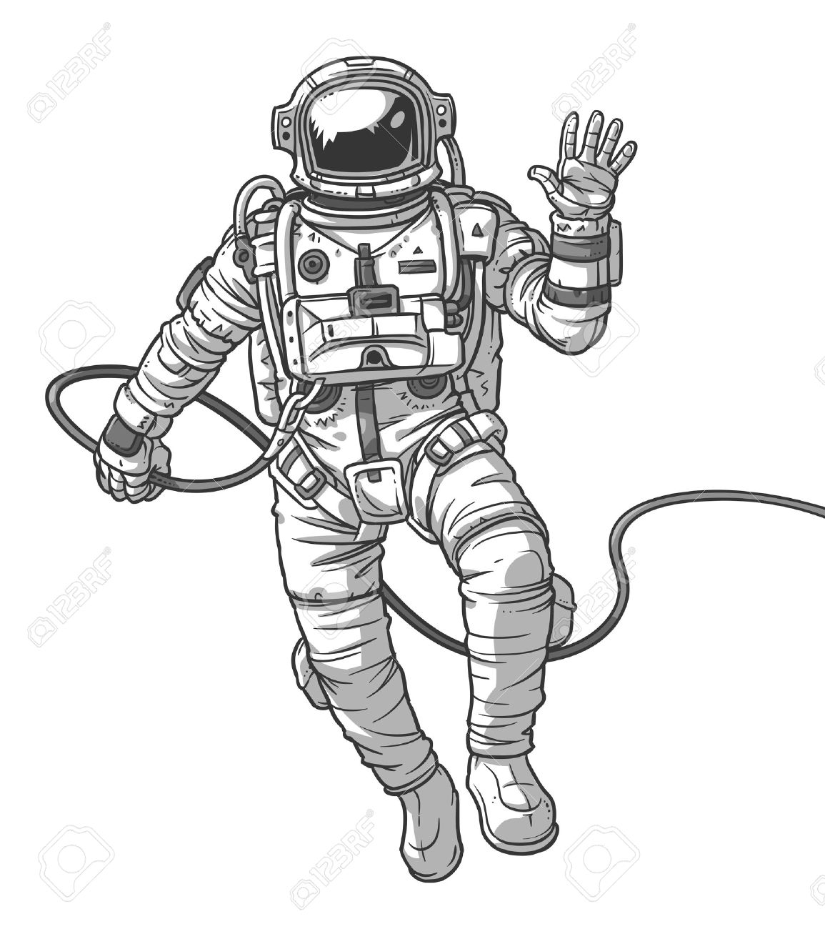 Astronaut Suit Sketch ~ Astronaut Drawing Clipart Outline Line Clip ...