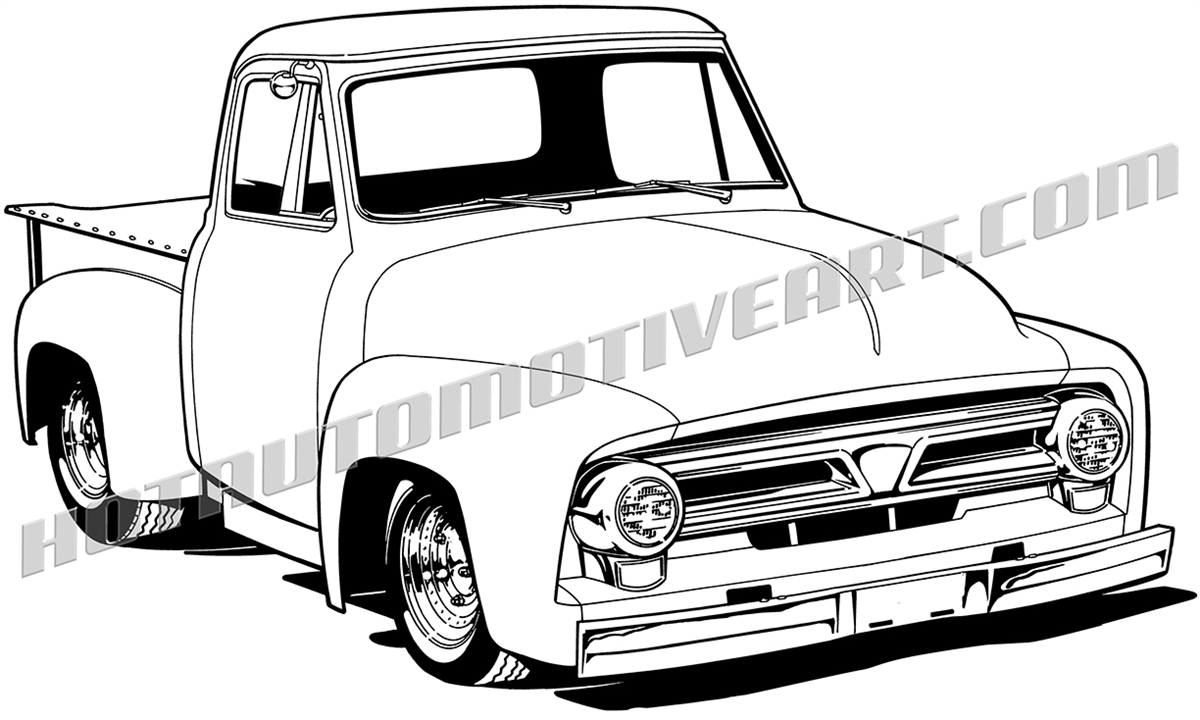 57 Chevy Silhouette at GetDrawings | Free download