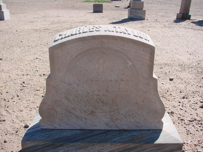 The grave of Charles A. Taylor in Phoenix, Arizona.