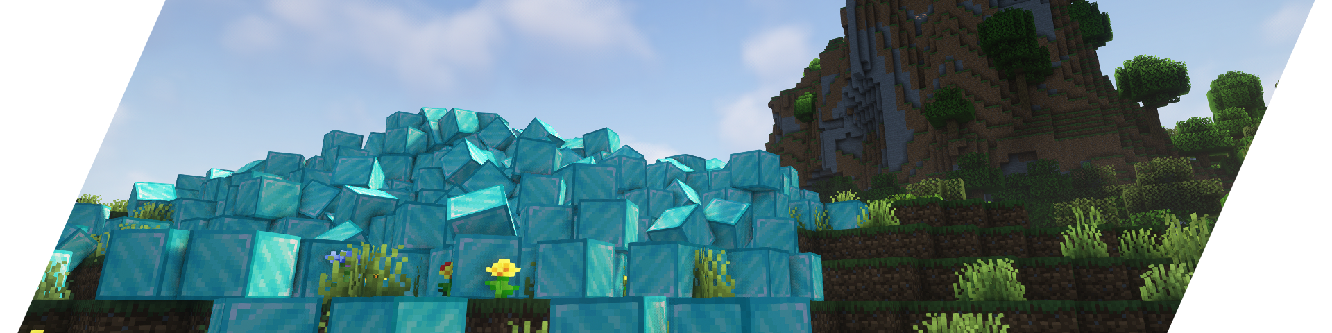 Physics boxes in a Minecraft world