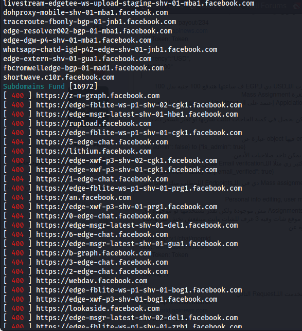 python3 SubEvil.py --domain facebook.com --random-agent --https-only  --status-code 400,403,404