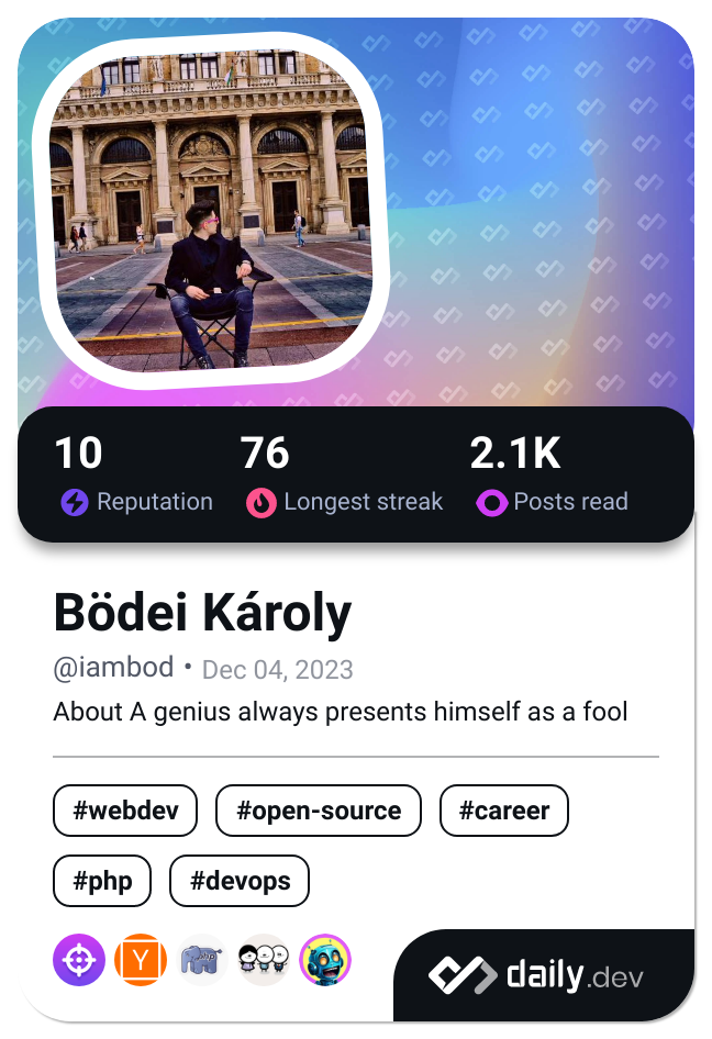 Bödei Károly's Dev Card