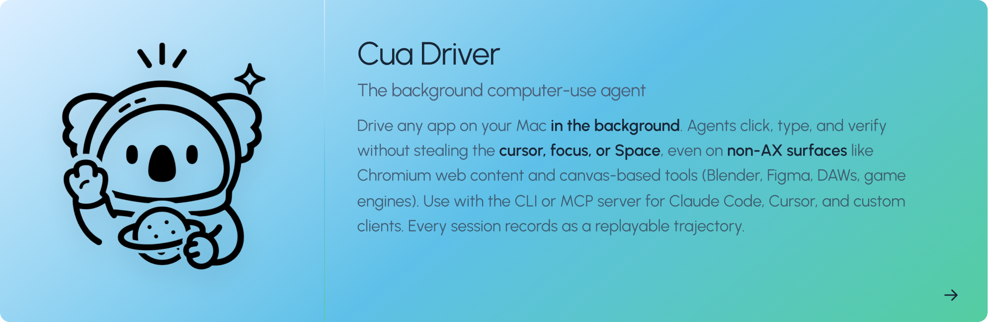Cua Driver — The background computer-use agent