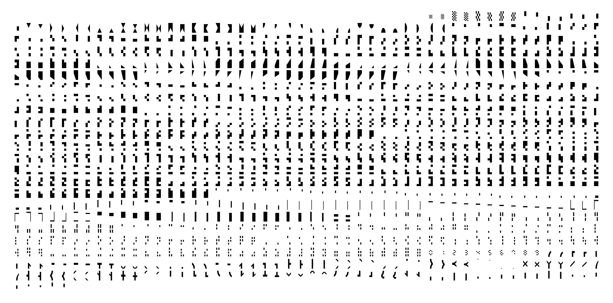 Symbols for Legacy Computing and other block elements