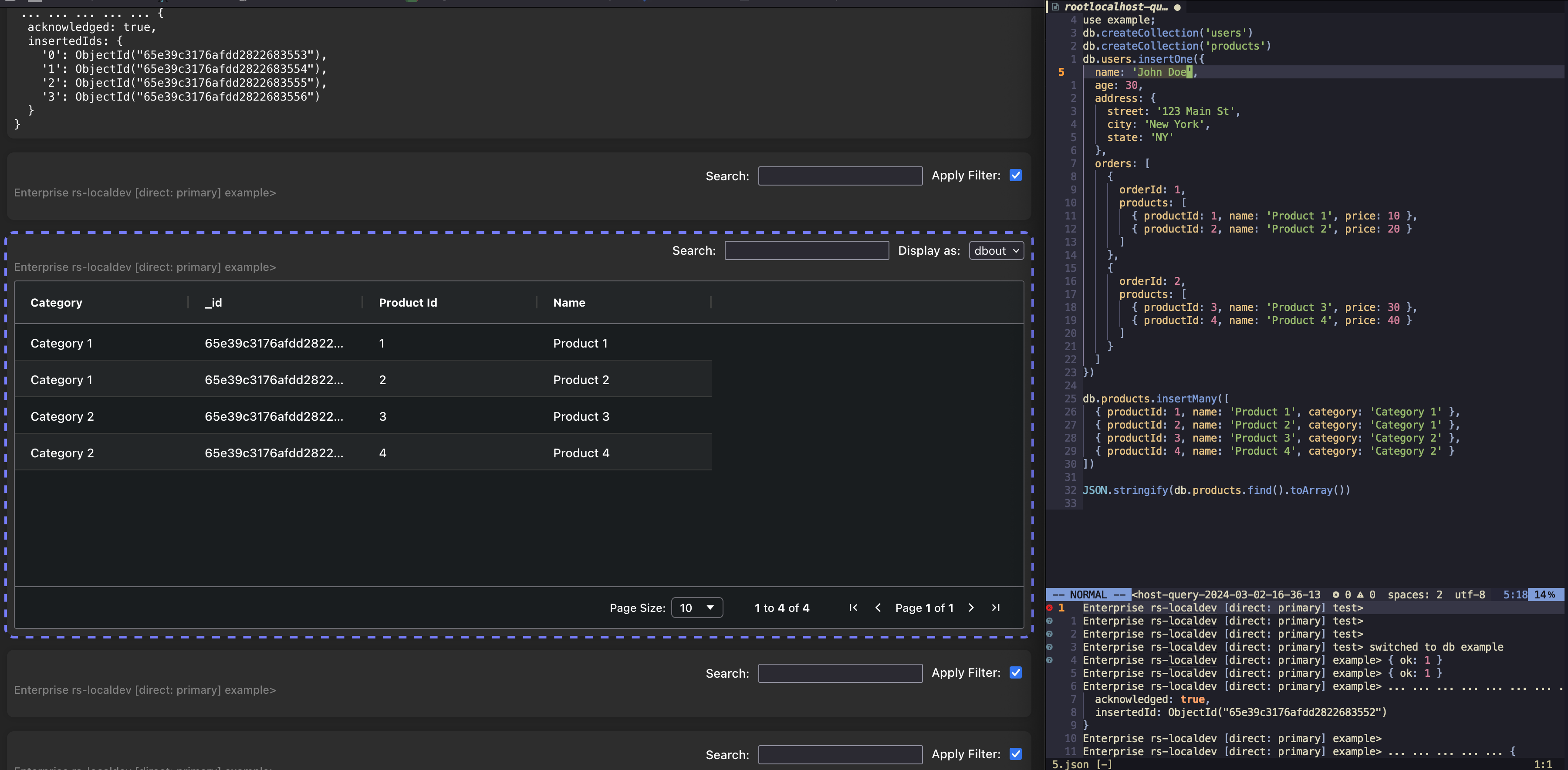 MongoDB example