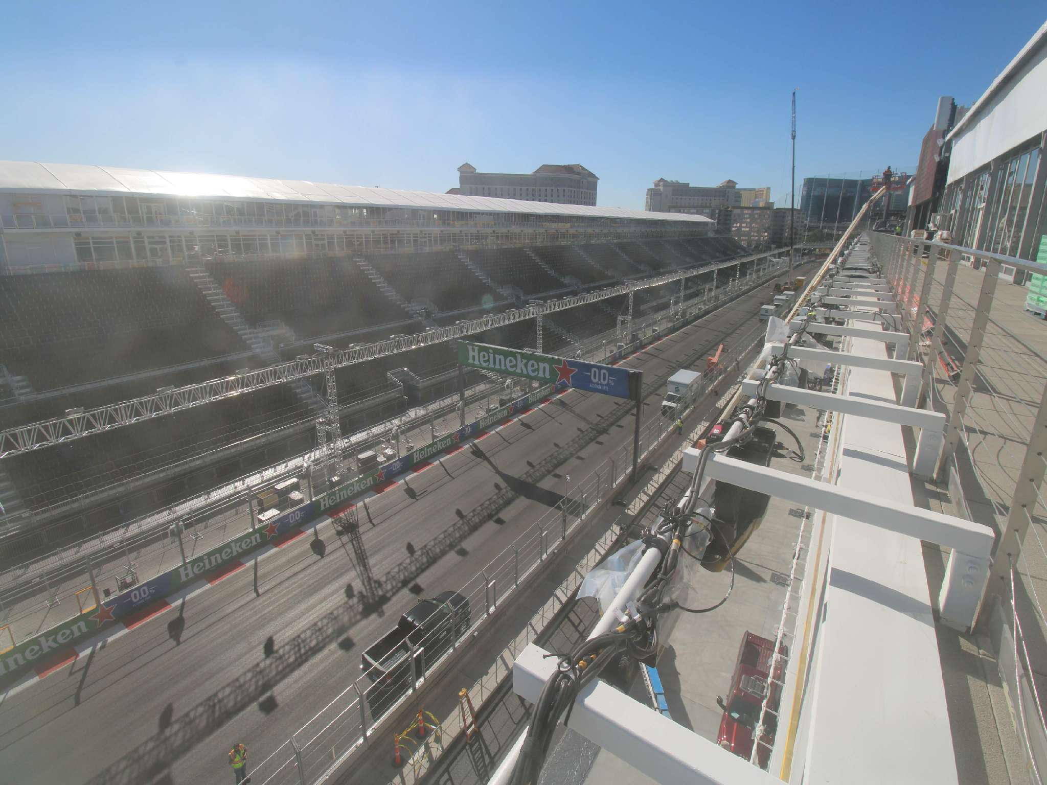 The latest image scraped from the Formula 1 track build in Las Vegas