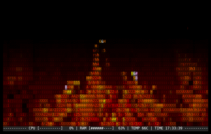 Animated firec terminal preview
