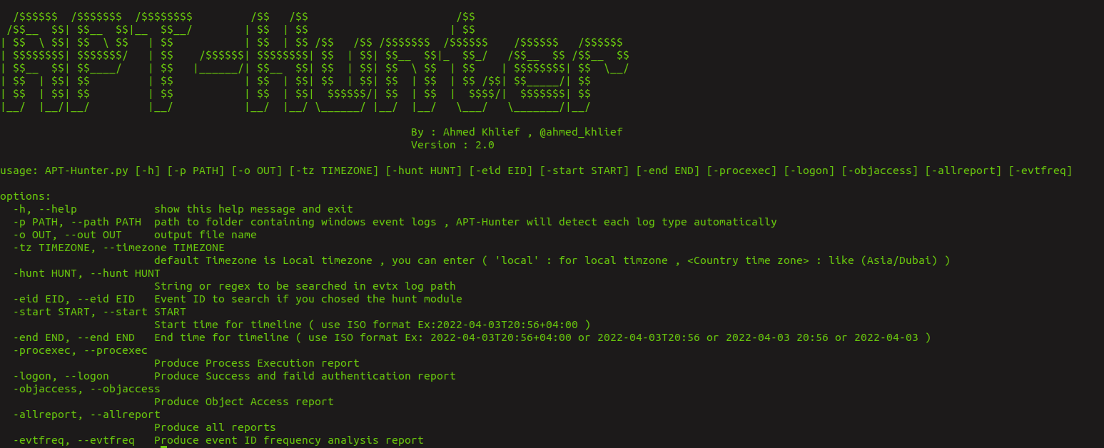 APT-Hunter Help