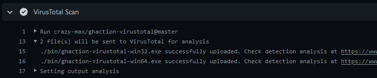 VirusTotal GitHub Action