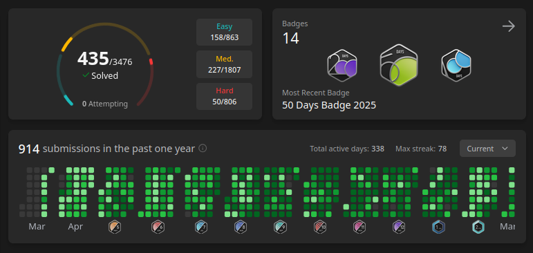 LeetCode 2024-2025 Activity
