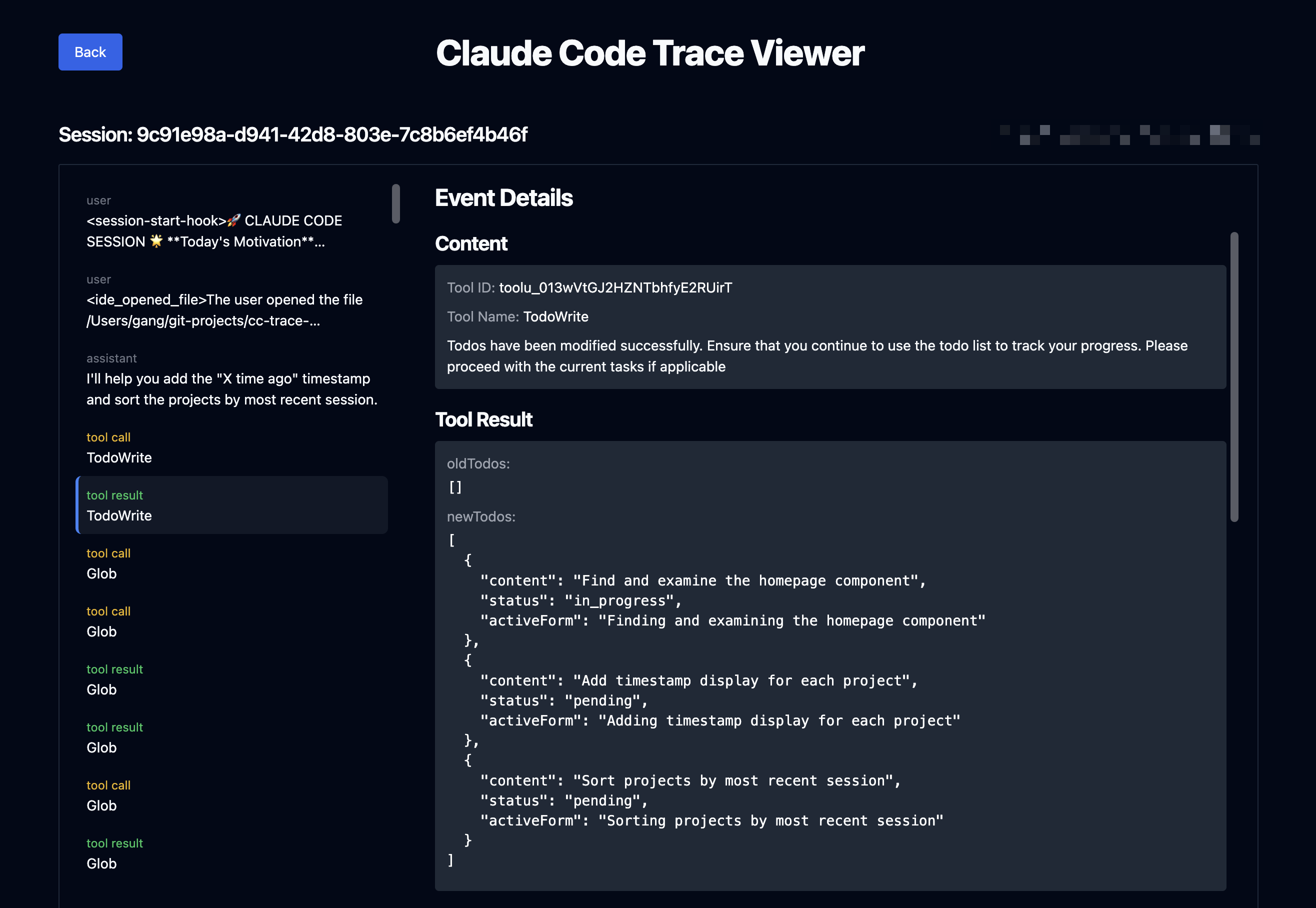 Claude Code Trace Viewer
