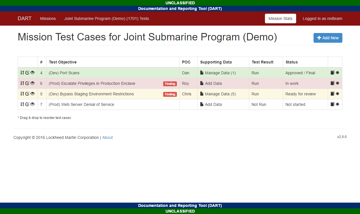 Test case & artifact tracking