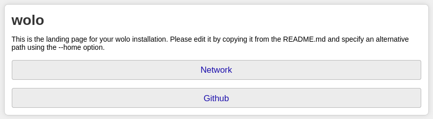 Default Landing Page