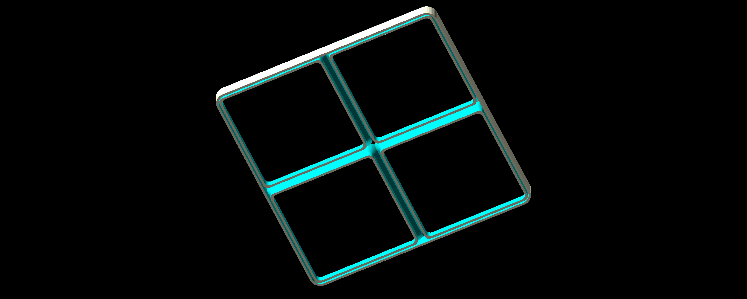 Lightweight baseplate, seen from below