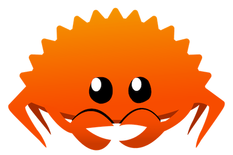 Ferris, an orange cartoon crustacean who is the unofficial mascot of Rust.