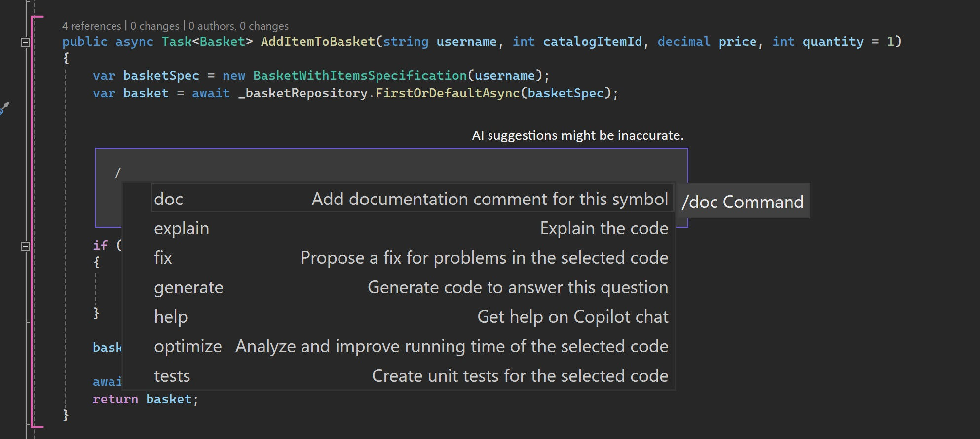 VS Code Slash Commands