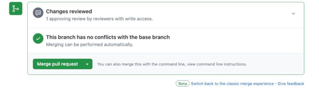 A GitHub pull request review shows comments on two new variables remainingTime and startTime added in script.js. The reviewer suggests using const where possible. The author agrees but notes it's beyond the current PR's scope and will address it later. The conversation is marked as resolved.