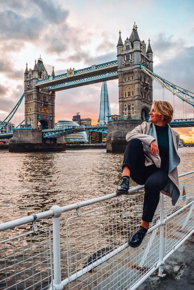 Prime sunset spot over Tower Bridge and the Thames