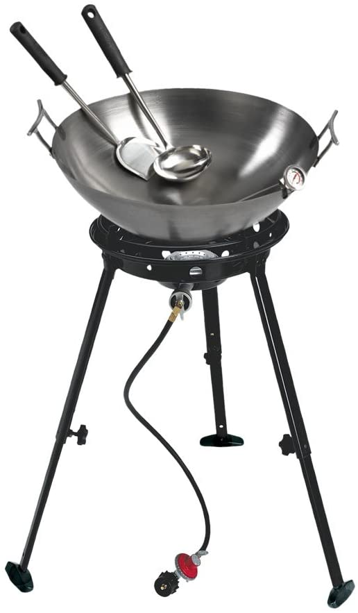 Eastman Outdoors Outdoor Gourmet 22-Inch Carbon Steel Wok Kit