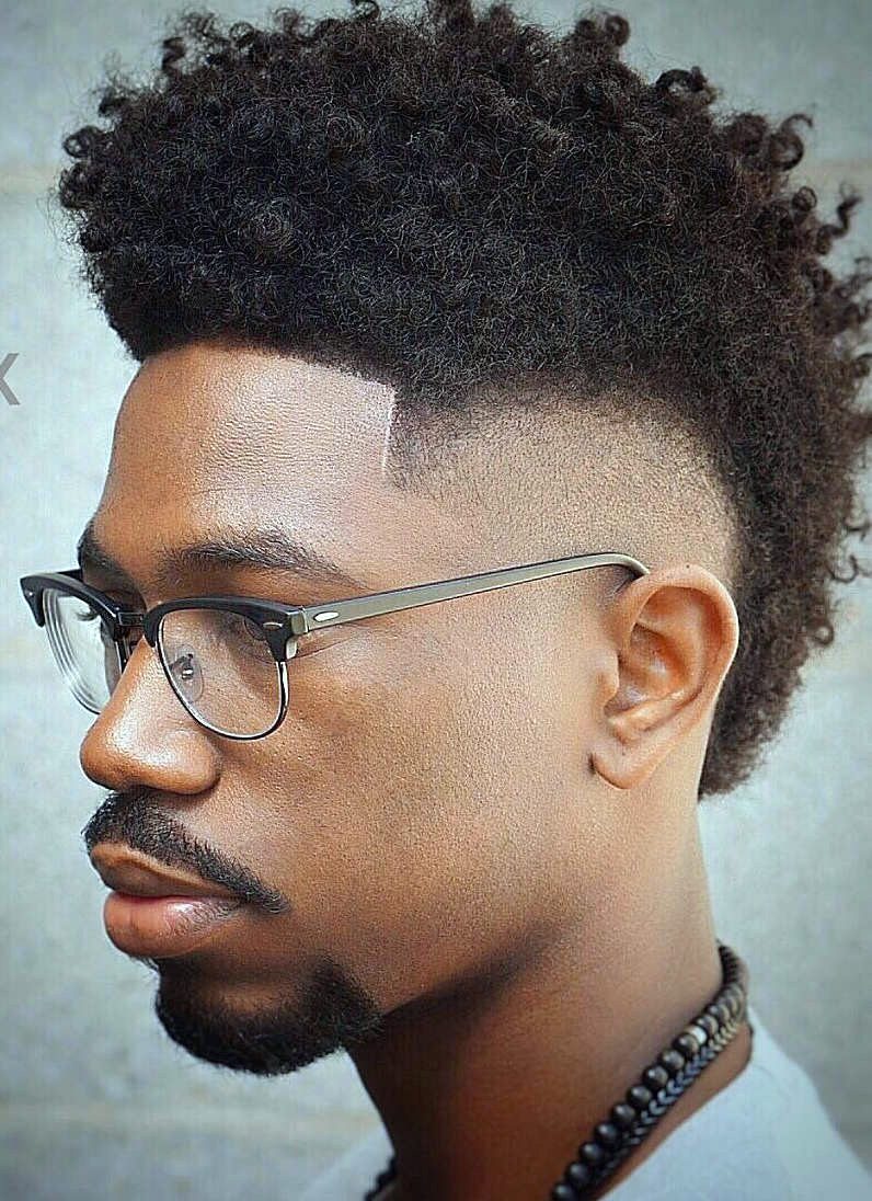 Frizzly Afro with High Fade