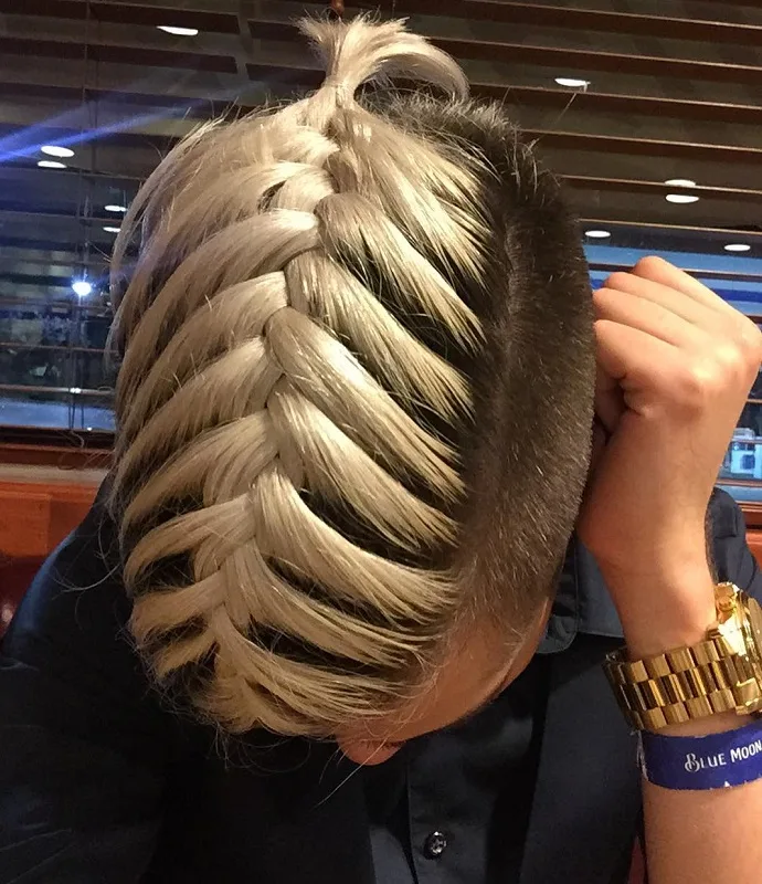 boy's fishtail braid