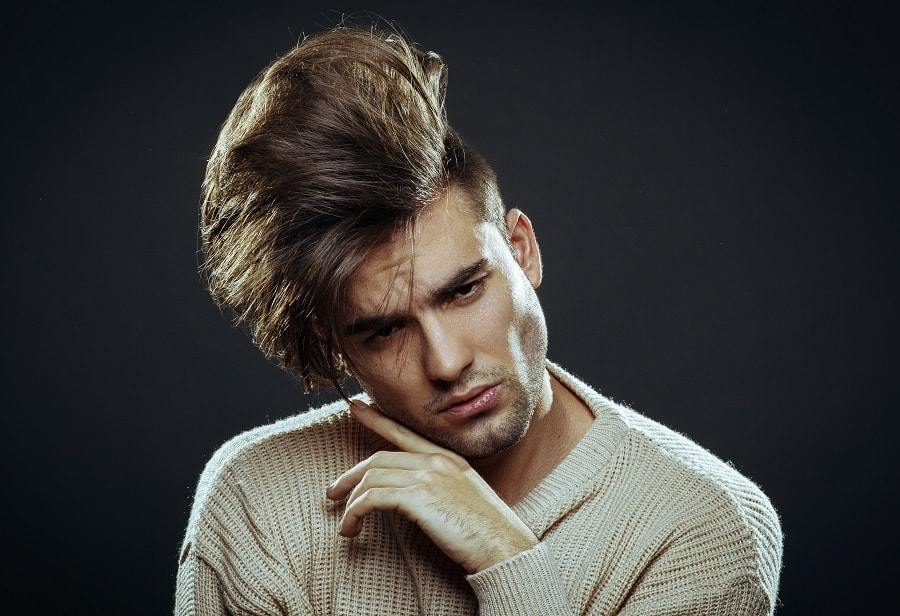 guy with fluffy hair