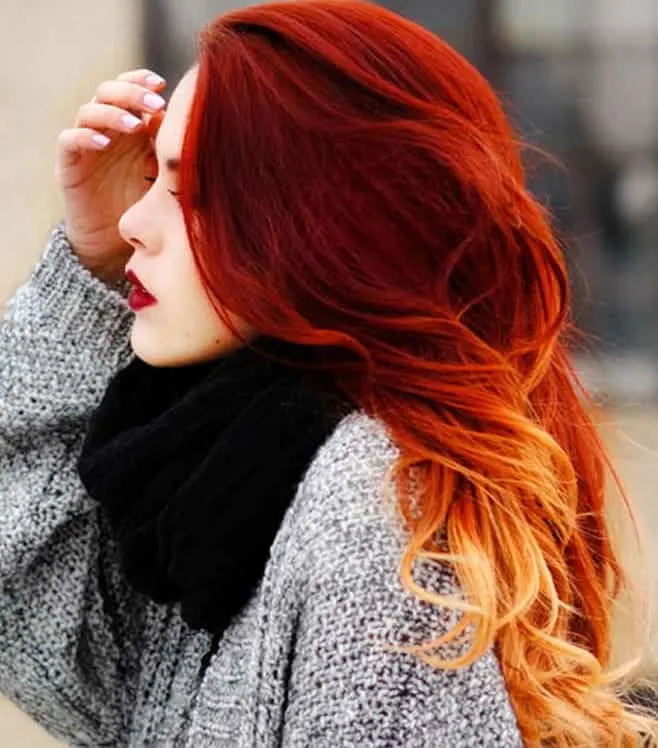 reverse fire ombre for women