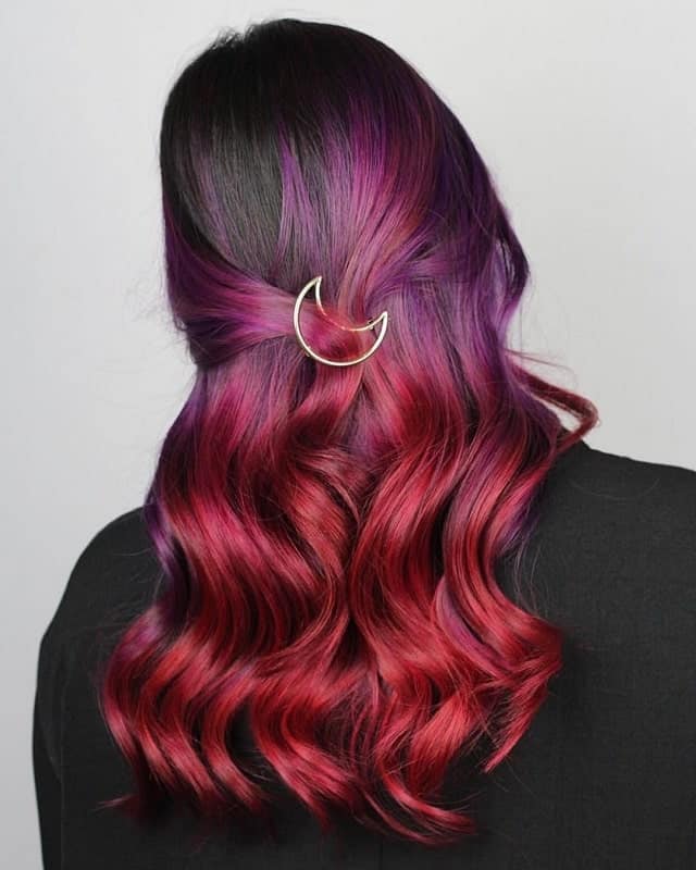  Red Purple Balayage