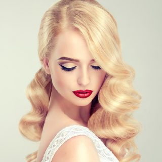 wedding hair with hollywood waves