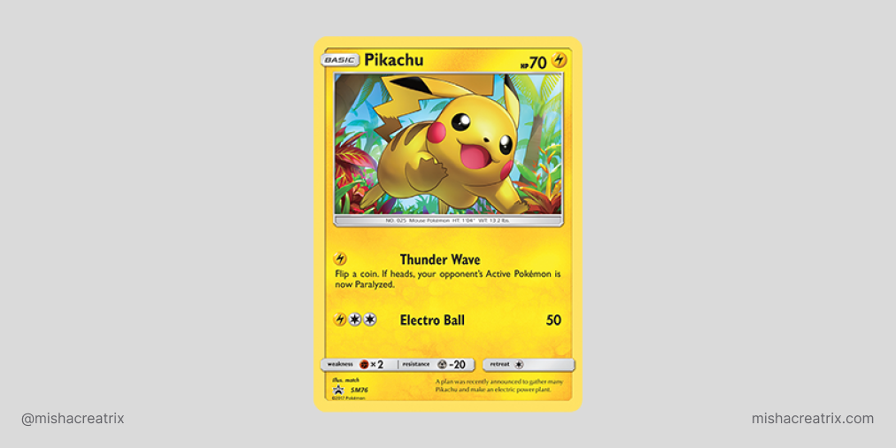 Pikachu Card