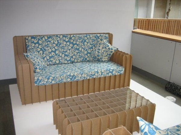 How to make a  cardboard couch 